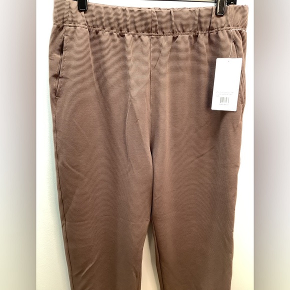 Fit Collective Size Large Brown Ribbed Jogger Pants. New With Tags. - Picture 2 of 6